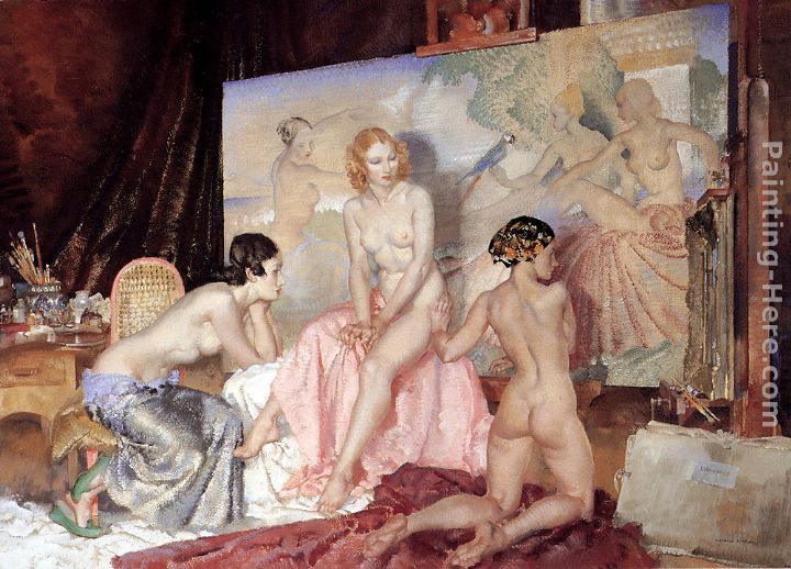 Models For Olympians painting - Sir William Russell Flint Models For Olympians art painting